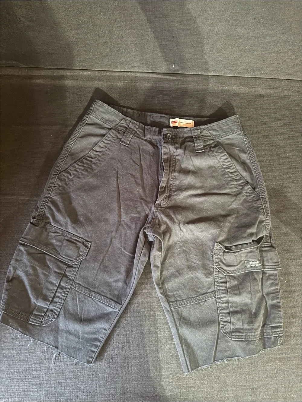 Wrangler Kids Cargo Shorts in Charcoal Gray
